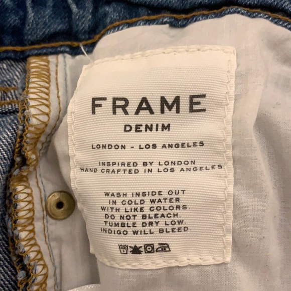 Frame High Rise Garçon Denim Jean Bermuda Shorts - Picture 14 of 14